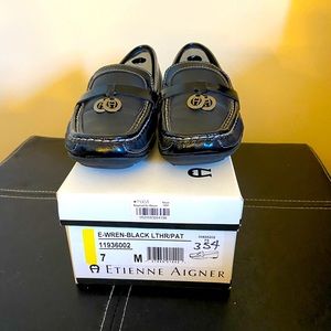 Etienne Aigner Black Loafers